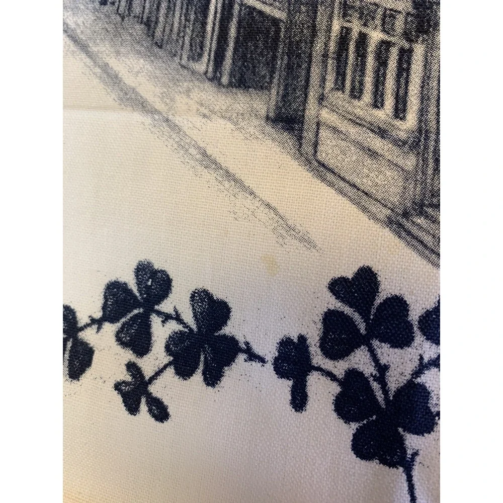 Vintage Portadown Co. Armagh Ireland Linen Tea Towel Wall Hanging